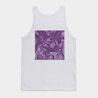 Minimal Jungle - tropical leaves Tank Top